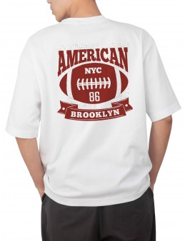 PSO044 American NYC BA - Oversize Tshirt %100 Pamuk Kumaş