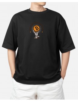 PSO057 You Can't Stop Bitcoin BA - Oversize Tshirt %100 Pamuk Kumaş