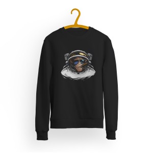 Astronot Maymun Pamuklu Sweatshirt Pss-1