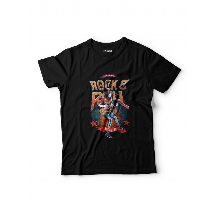 3109 Pamuklu Tshirt Rock & Roll