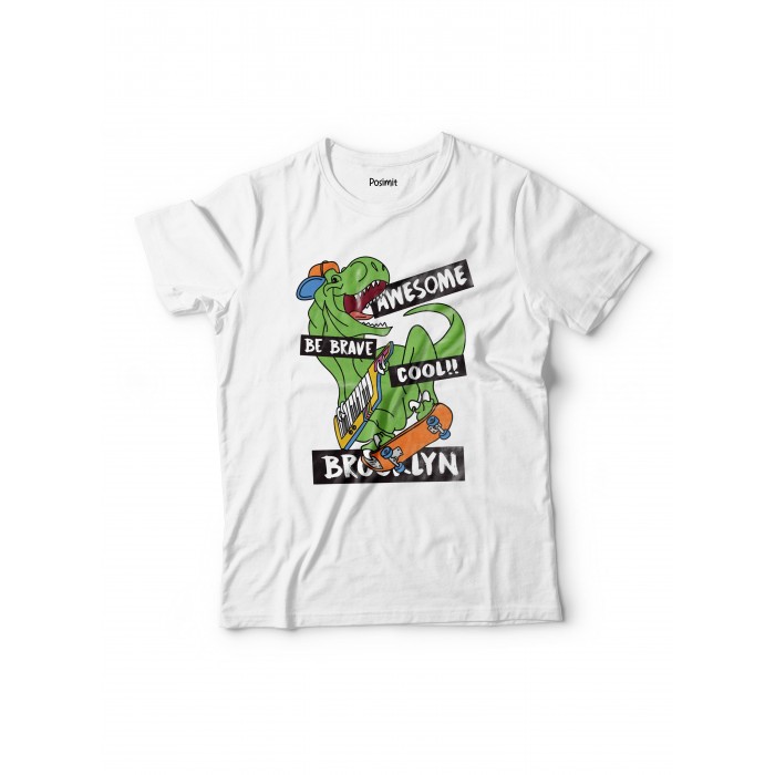 3226 Pamuklu Tshirt Brooklyn Dinozor