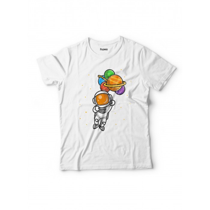 3270 Pamuklu Tshirt Balon Astronot2