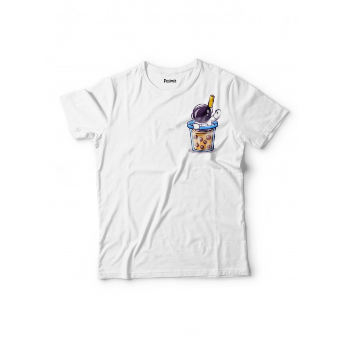 3281 Pamuklu Tshirt Astronot Milkshake