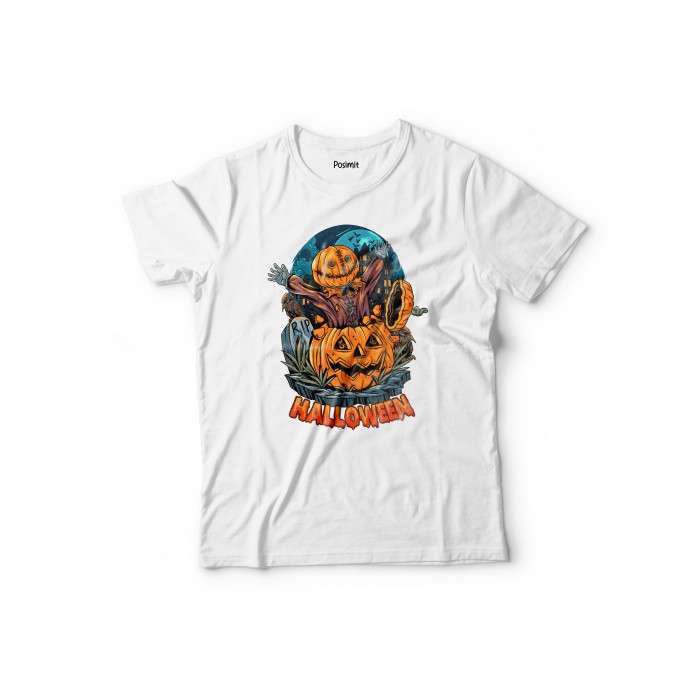 3182 Pamuklu Tshirt Neşeli Balkabakları Halloween