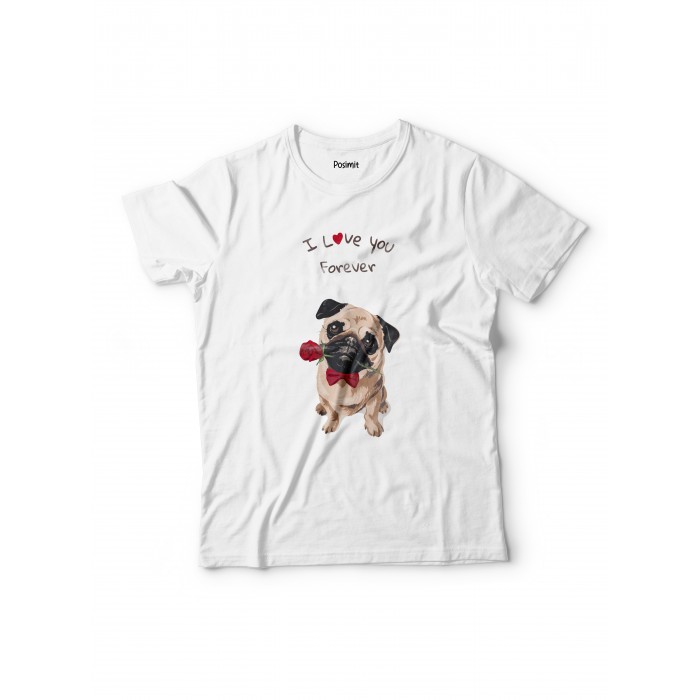 3324 Pamuklu Tshirt Romantik Köpek