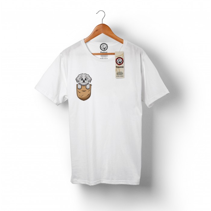 1055 Pamuklu Tshirt Cep Köpeği